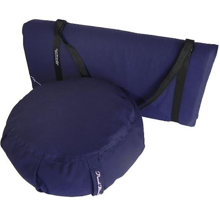 Peach Blossom Yoga Peach Blossom Yoga 11003 3 Pieces Yoga Studio Set -Zafu Zabuton Set With Strap; Indigo 11003-A2